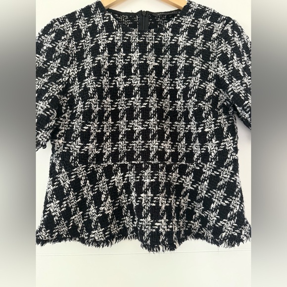 Zara Tweed Peplum Top, size medium - Picture 5 of 10